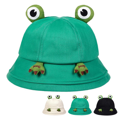 Unisex Cute Frog Personality Bucket Hats Fishermen Caps