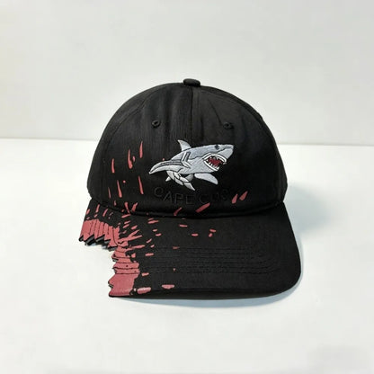 Shark Bite Embroidered Baseball Cap