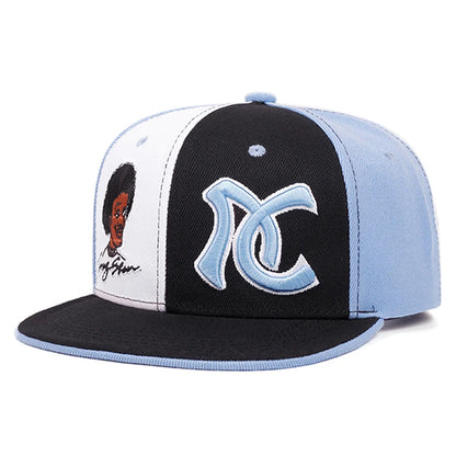 New Flat Edge Hat AC Embroidered Color Blocked Snapback Hat