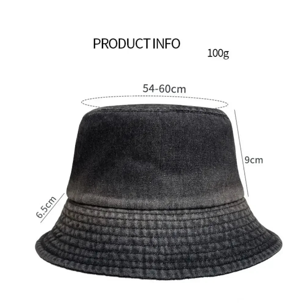 Unisex Cotton Bucket Hats Women Summer Sunscreen Panama Hat Men