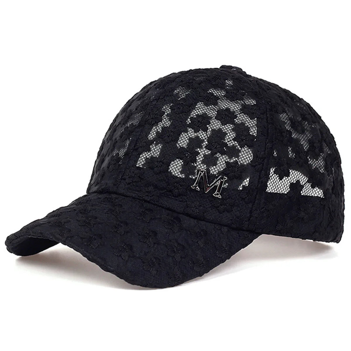 Unisex M Label Lace Breathable Baseball Net Caps Hip Hop Cap Spring Summer