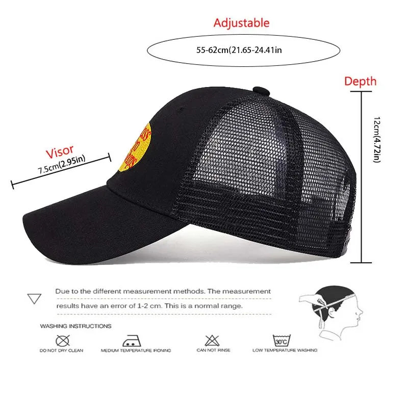 Unisex Letter Fish Embroidery Hip-Hop Hat Four Seasons Baseball Caps