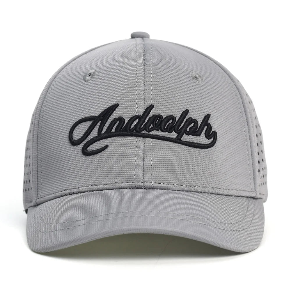 Mesh Short Brim Back Closed Baseball Cap Men