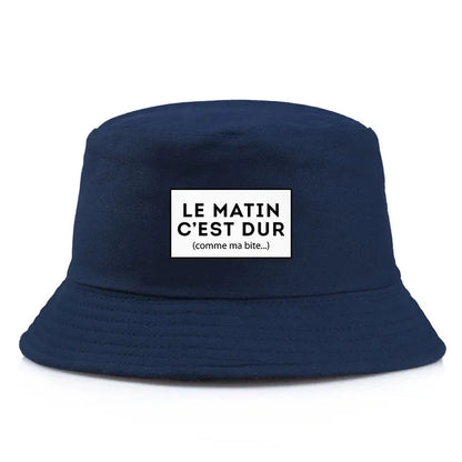 Le Matin C'est Dur Comme Ma Bite Reversible Bucket Hat