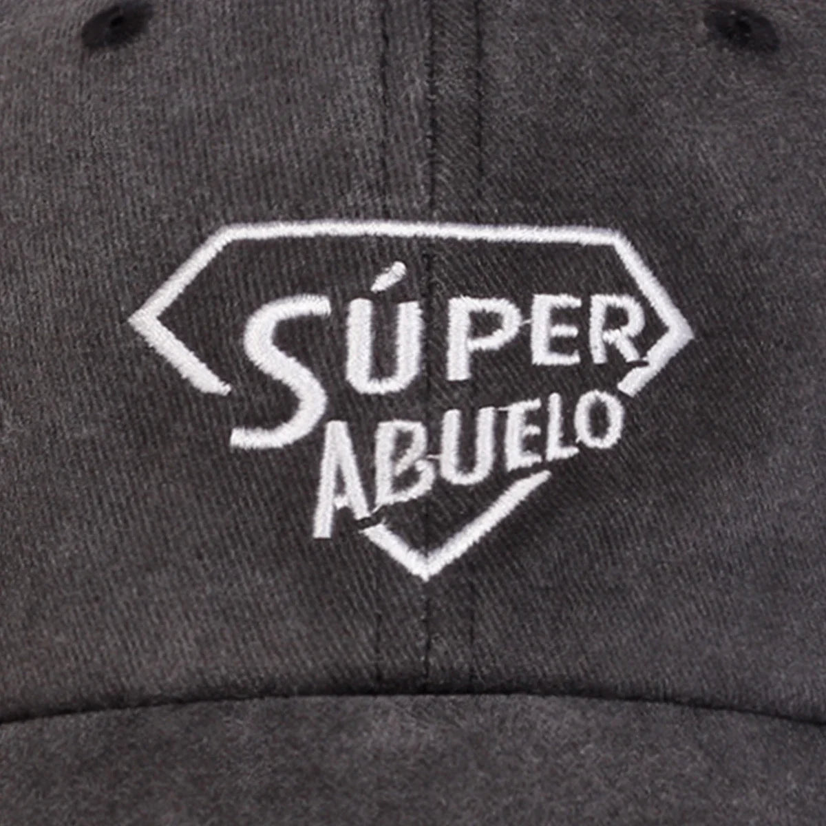 Unisex SUPER ABUELO Letter Embroidery Wash Baseball Caps