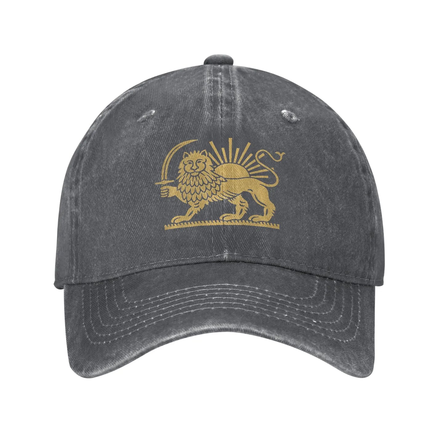 Iran Flag Map Persian Lion and Sun Symbol Unisex Baseball