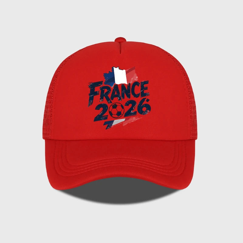 France 2026 Football Print Mesh Baseball Hat