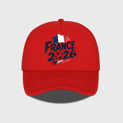 France 2026 Football Print Mesh Baseball Hat