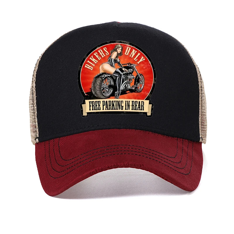 Born To Ride Forced To Work Funny Men Hat Fashion Motorcycle Lovers Baseball Cap