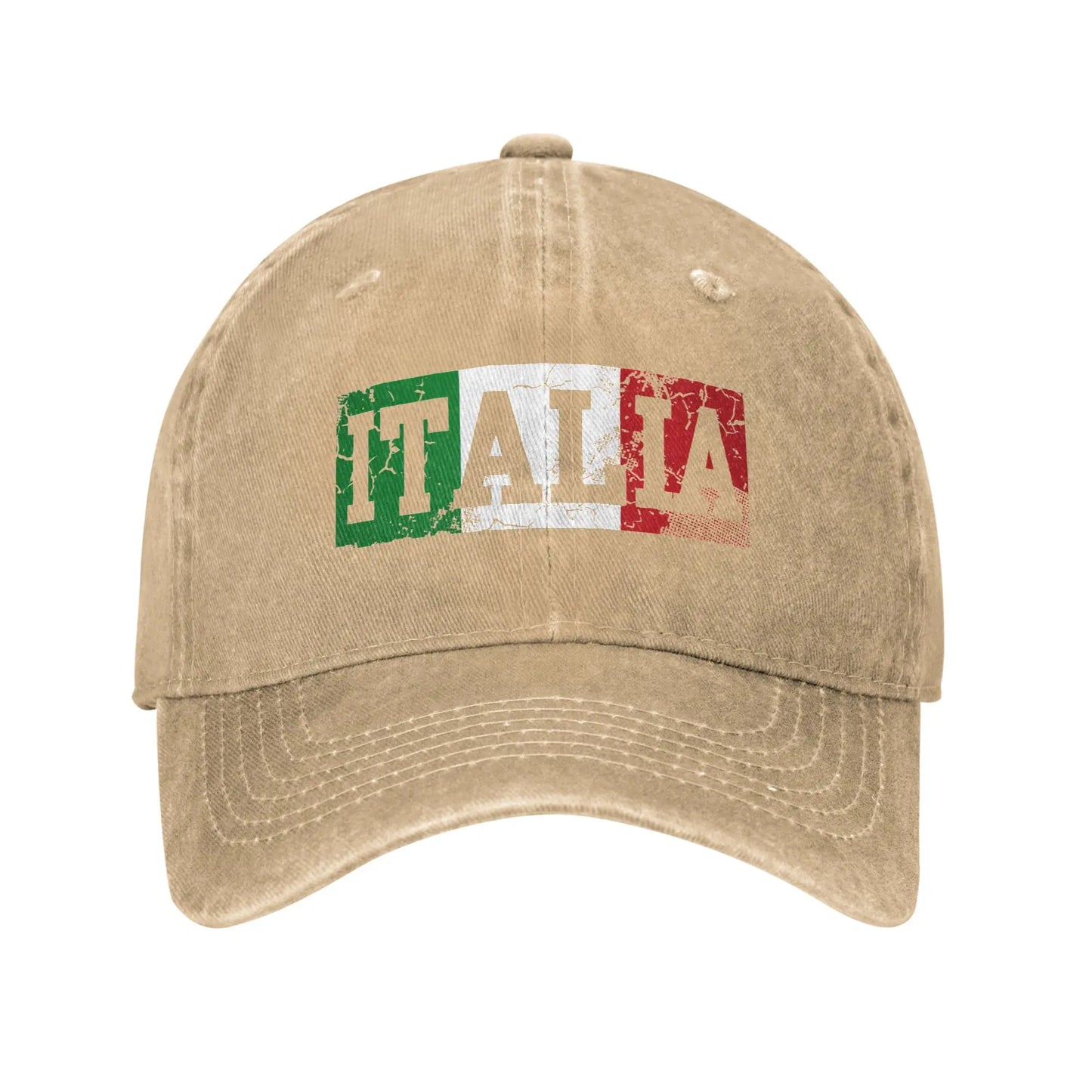 Italia Italian Flag Italy Distressed Sun Baseball Cap