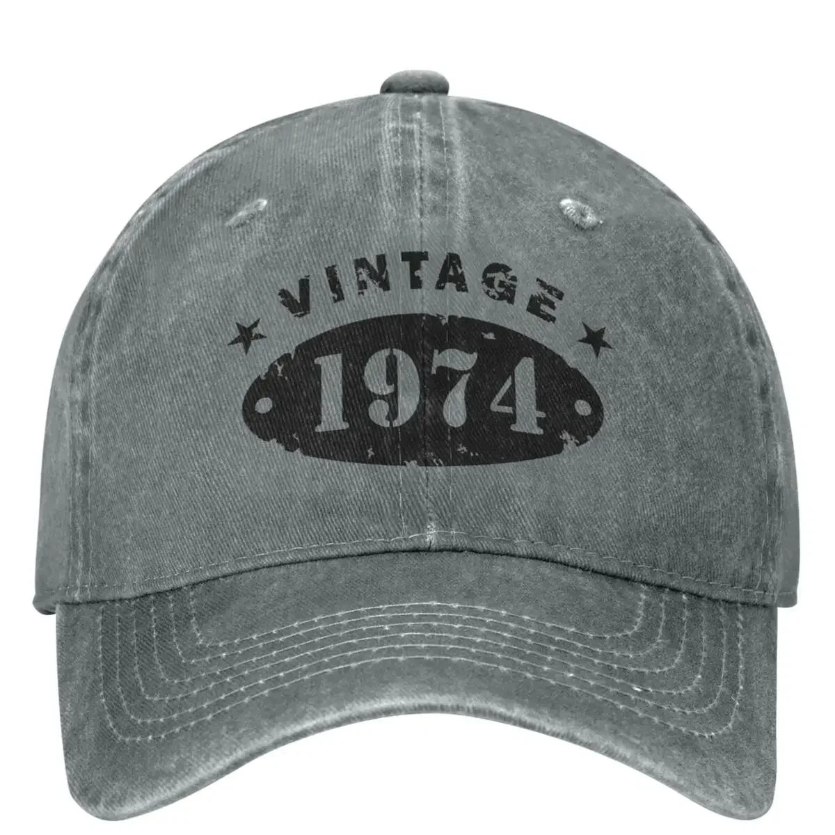 50 Years Old Retro 1974 People Baseball Caps Merchandise Classic Distressed Denim Washed