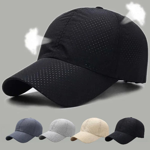 New Summer Men Women Snapback Quick Dry Mesh Baseball Cap