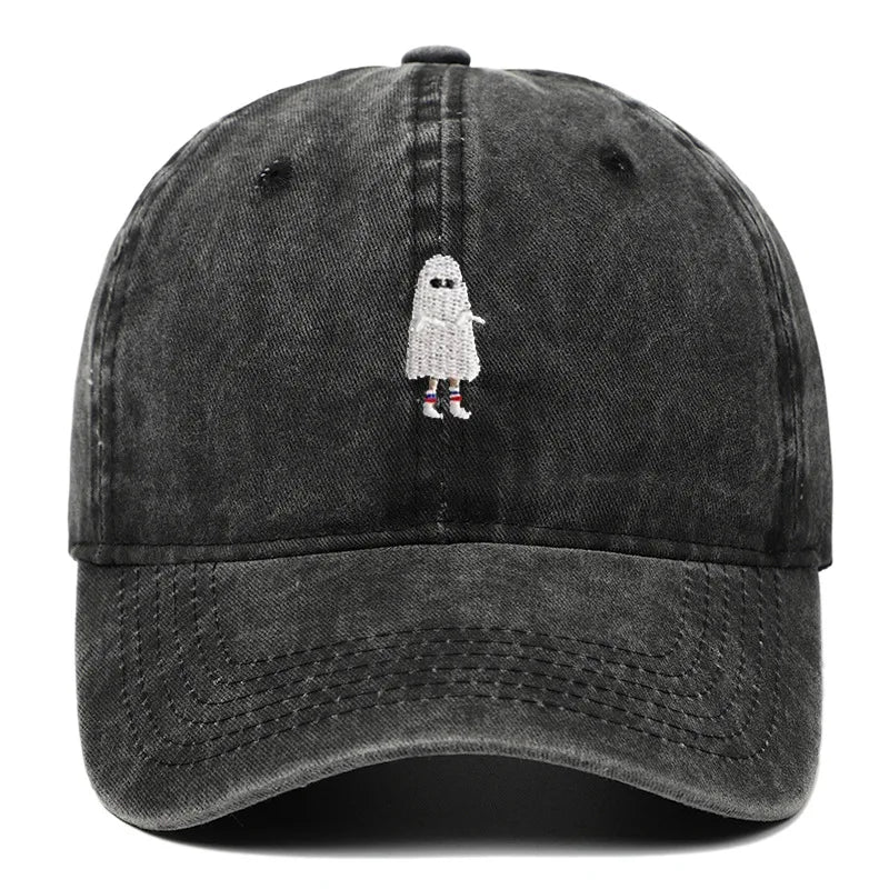 Halloween Ghost Embroidered Baseball Hat