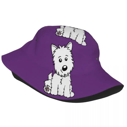 Cute Cartoon Westie Dog Bucket Hat Unisex Personalized
