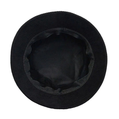 High Quality Corduroy Bucket Hat Casual Solid Color Foldable Fisherman