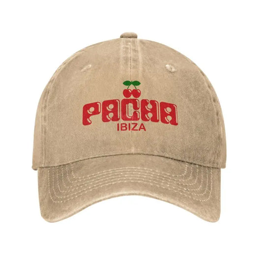 Preppy Cherry PACHA IBIZA Baseball Cap Unisex Cotton Denim