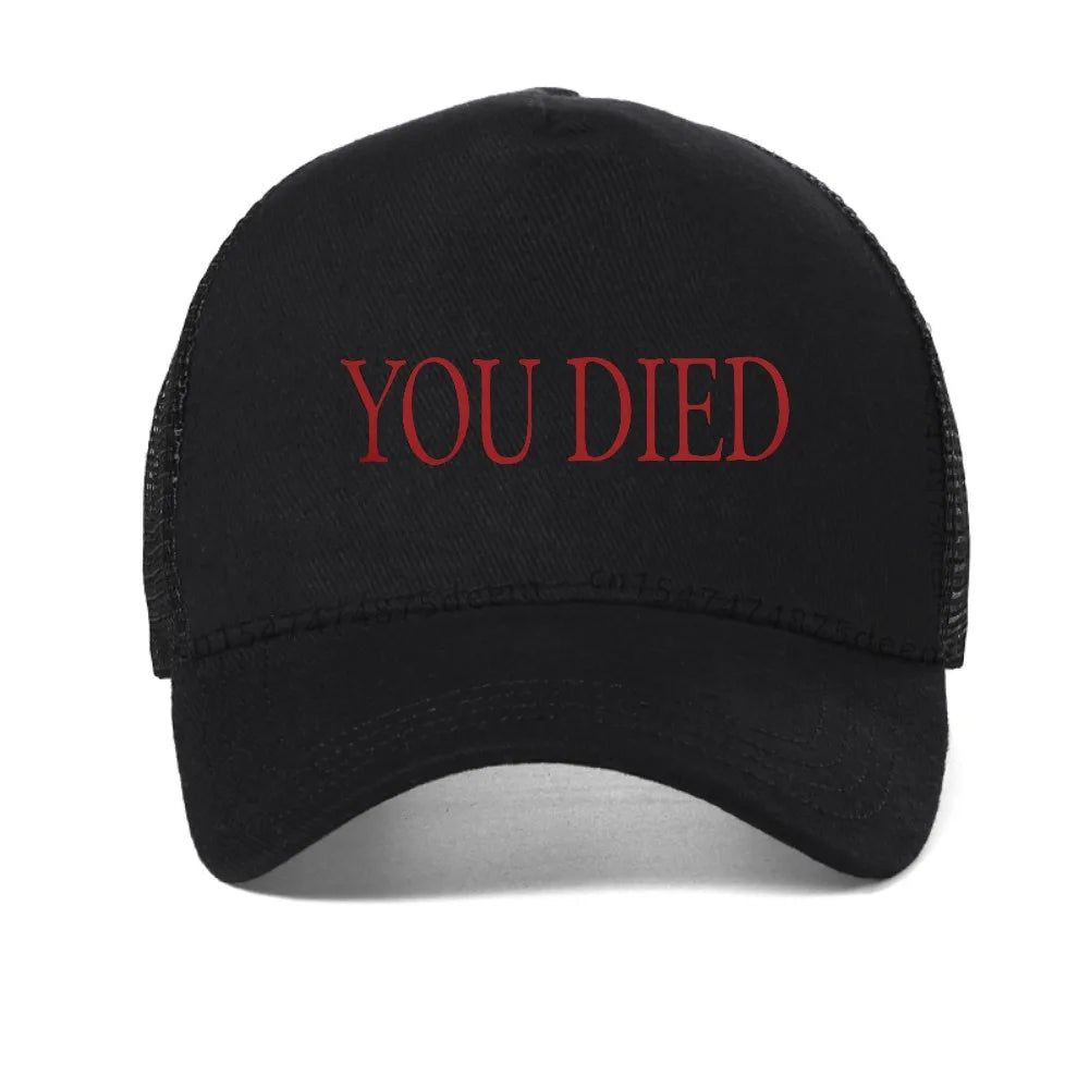 You Died Dark Souls Gaming Men's Mesh Baseball Cap