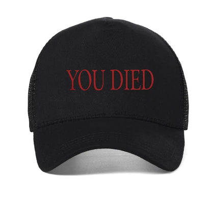 You Died Dark Souls Gaming Men's Mesh Baseball Cap