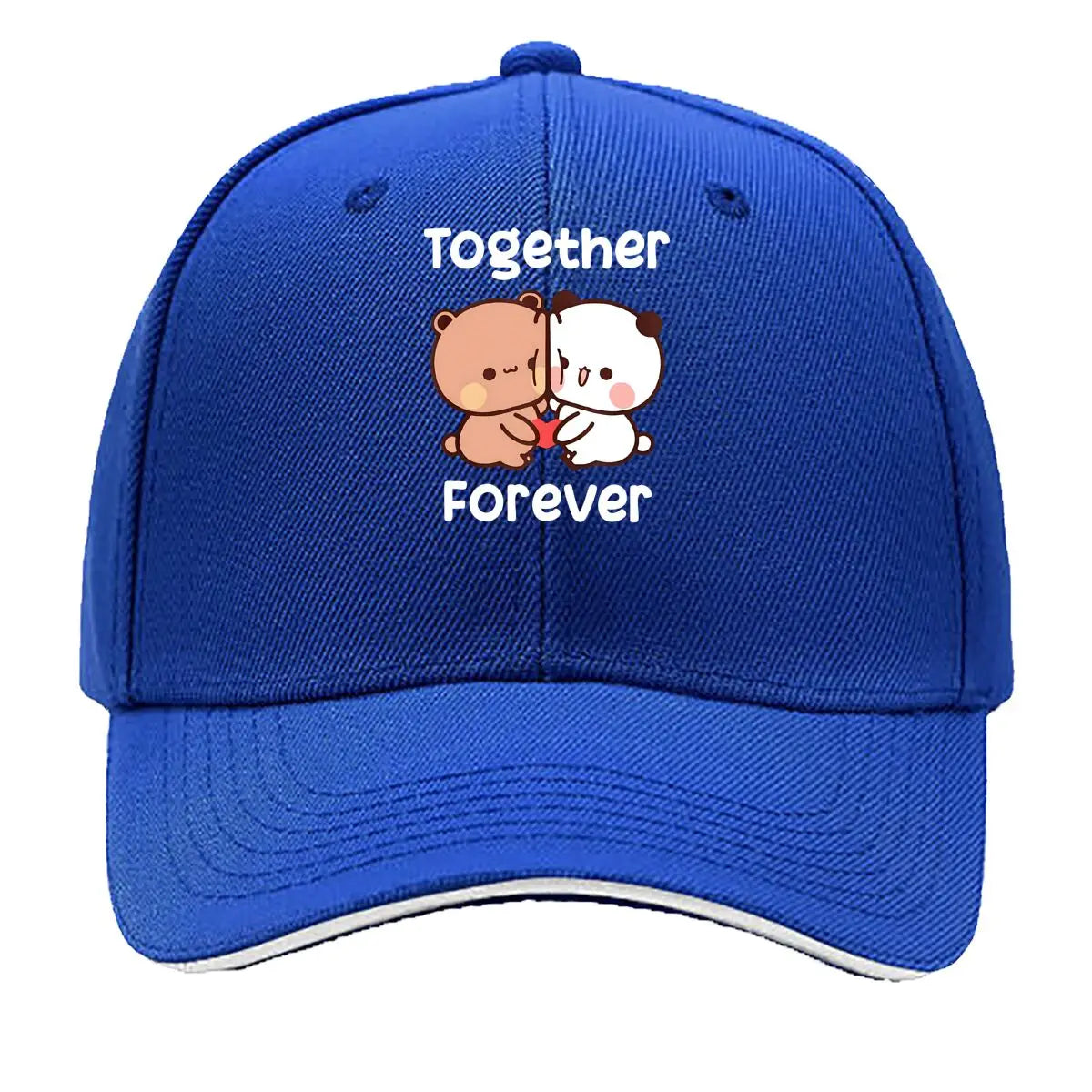 Cute Cartoon Bears Heart Together Forever Sandwich Baseball Cap