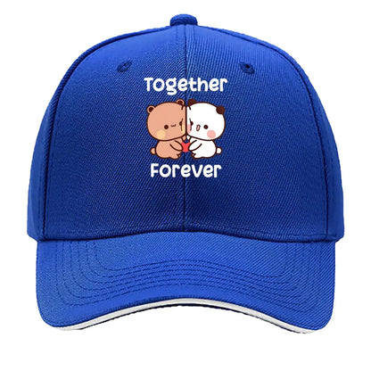 Cute Cartoon Bears Heart Together Forever Sandwich Baseball Cap