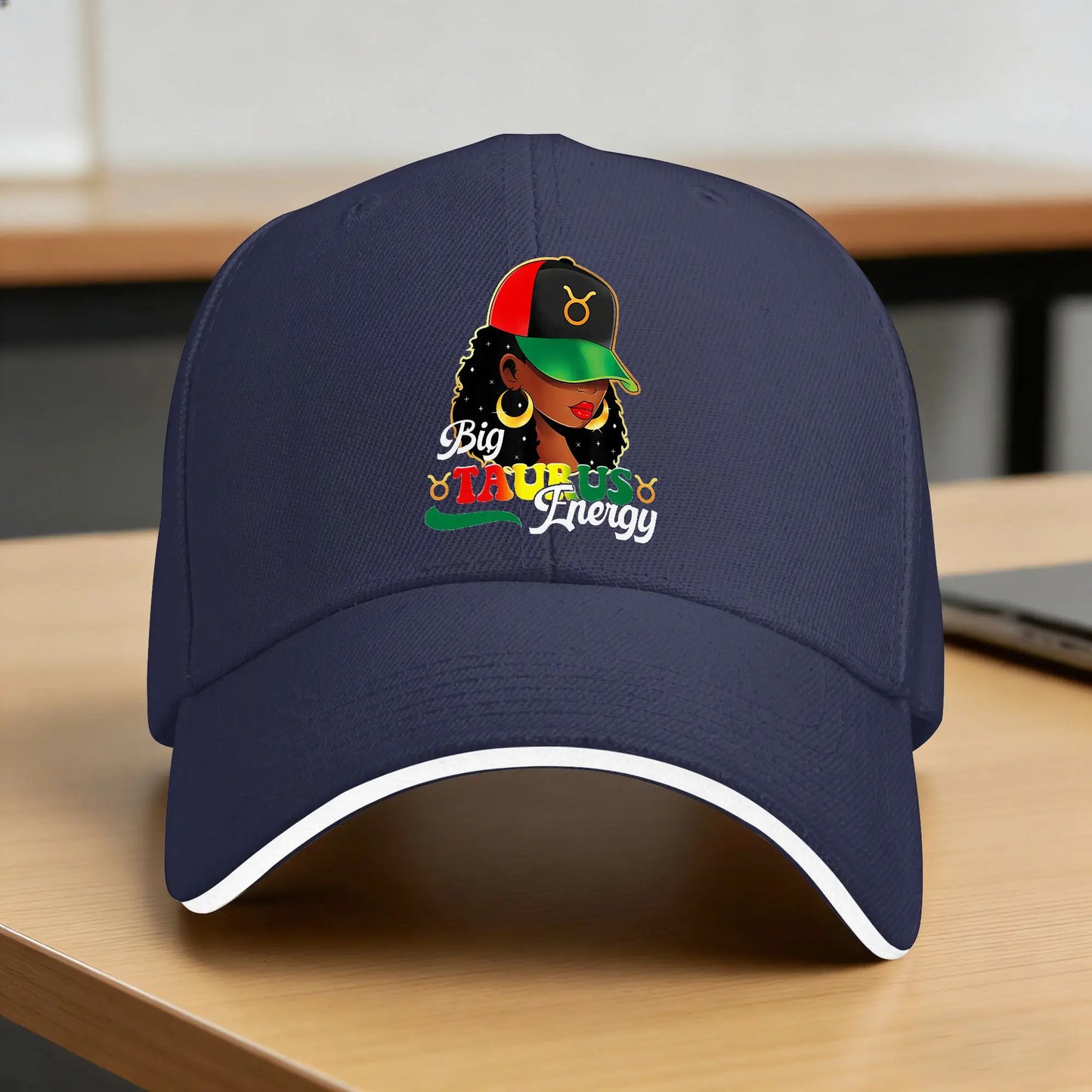 Big Taurus Energy Black Women Afro Girls Sun Baseball Cap
