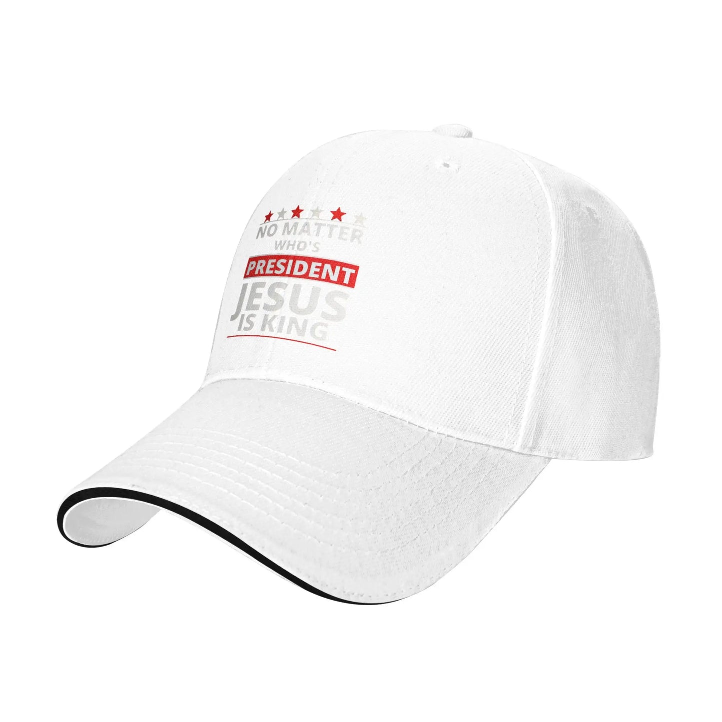 NO Matter Who is President Jesus Is King (4) Running Hippie Baseball Caps