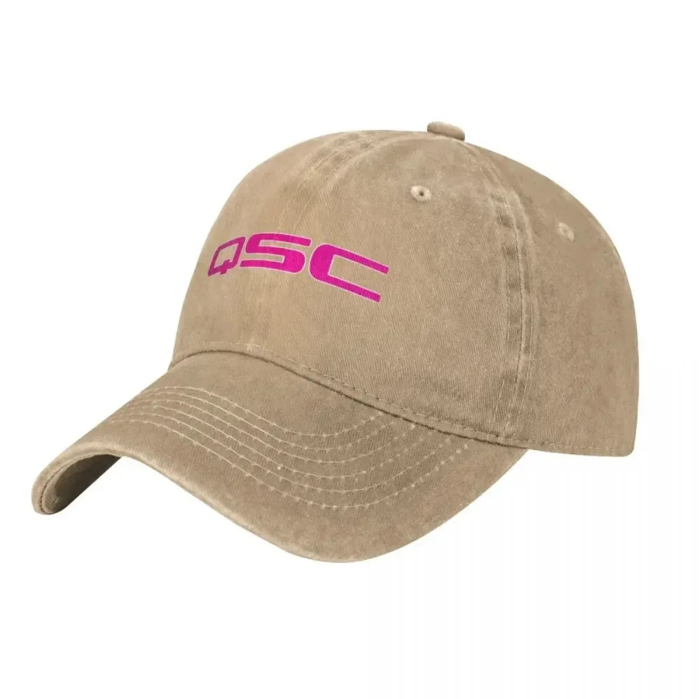 Summer QSC Pink White Subwoofer Baseball Caps