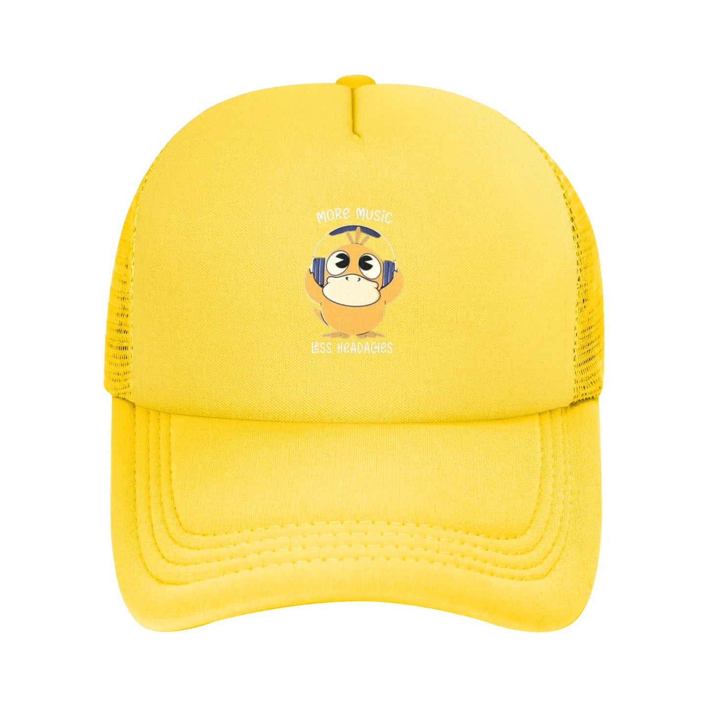 Pokemon Psyduck Pattern Trucker Hats Hip-Hop Mesh Baseball Caps