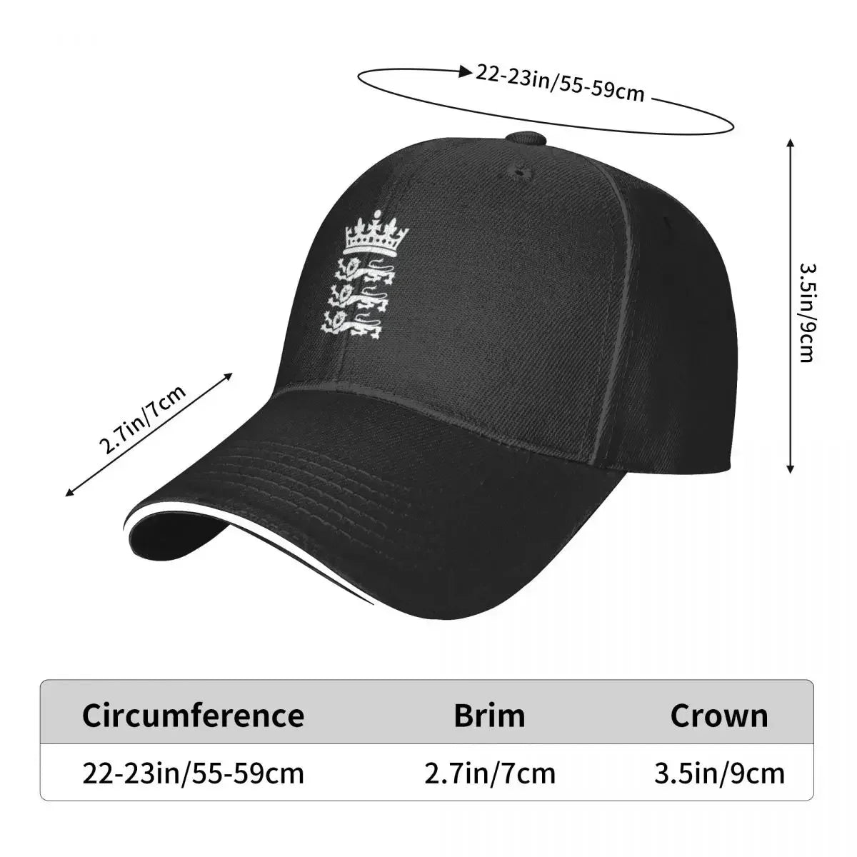 New England Cricket Team Logo Baseball Cap For Women Men's