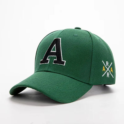 Summer Men's Embroidered A Letter Baseball Hat