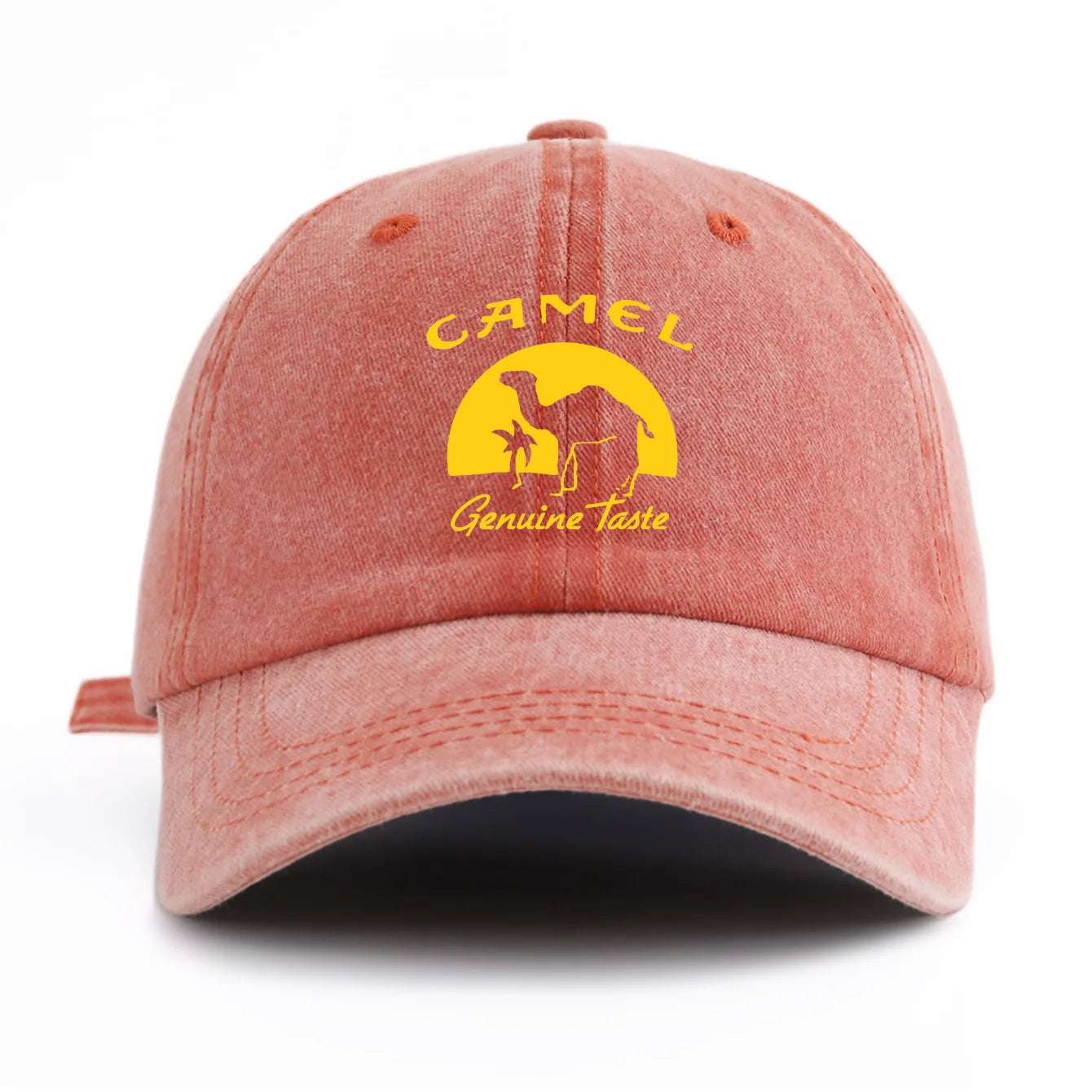 CAMEL Print Washed Baseball Cap For Adults