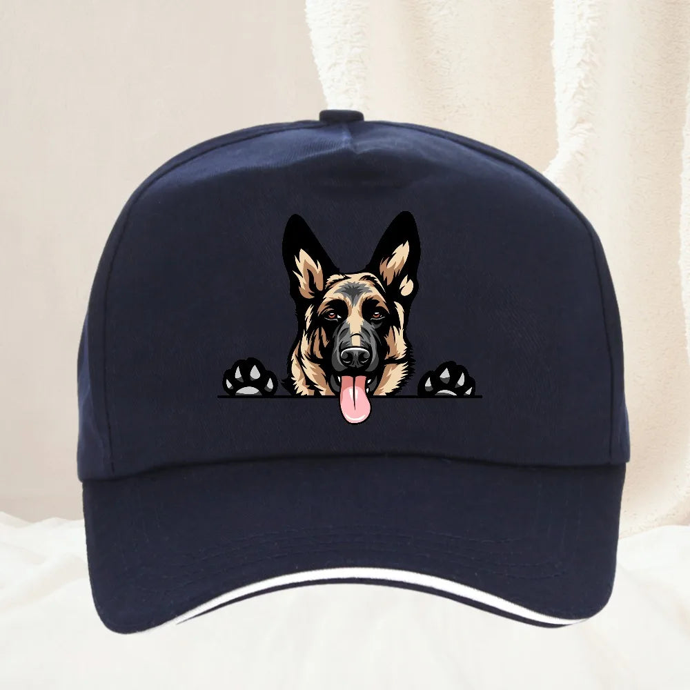 Smiling German Shepherd cartoon Baseball Cap