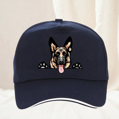 Smiling German Shepherd cartoon Baseball Cap