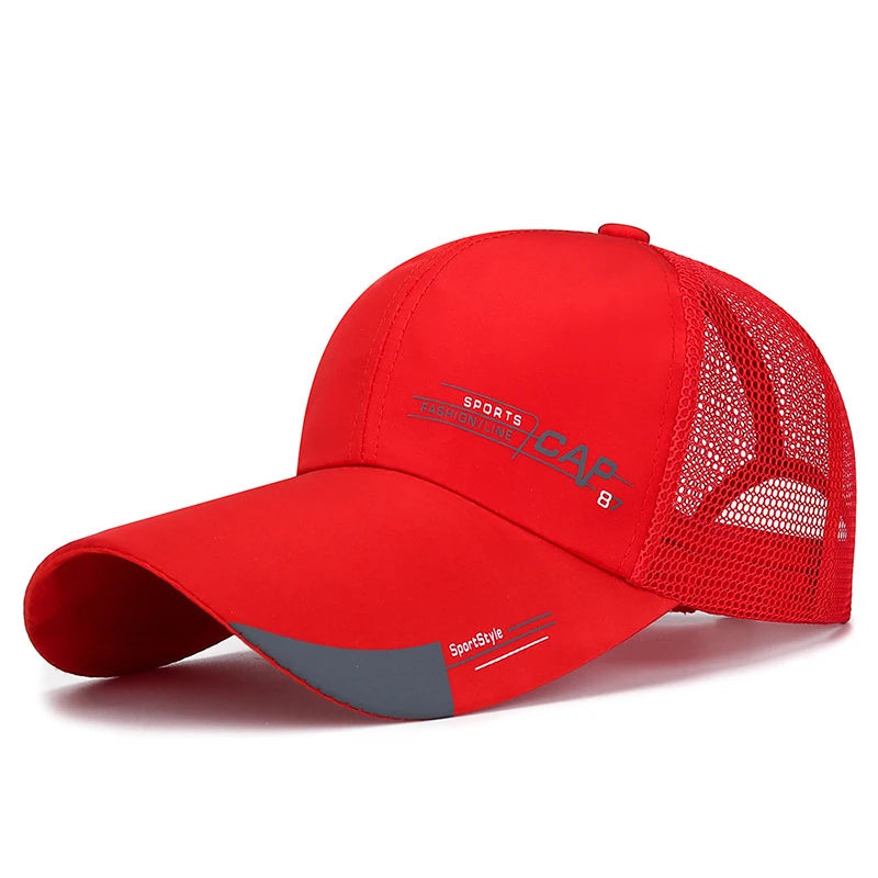 New Quick Dry Mesh Baseball Cap Outdoor Sports Breathable Hat For Men Women
