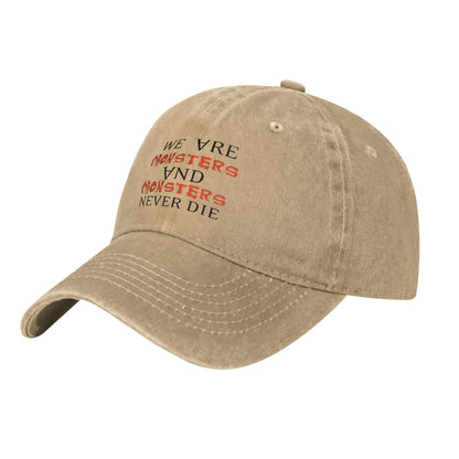 Retro We Are Little Monsters Lady Gaga Baseball Caps for Men Women Distressed Washed