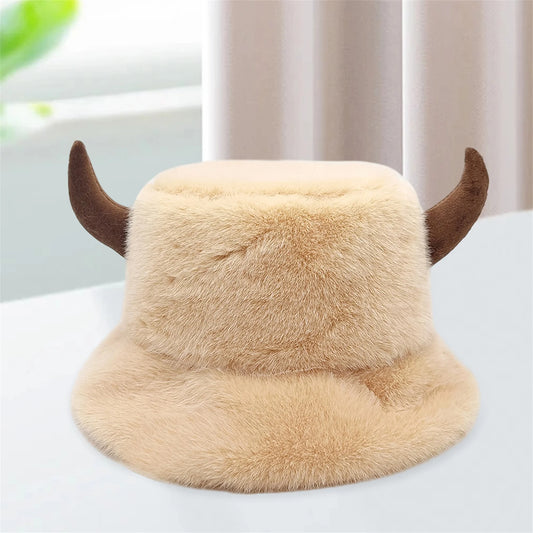 Warm Faux Fur Bucket Hats for Unisex Stylish Winter Headwear with Ear Flaps