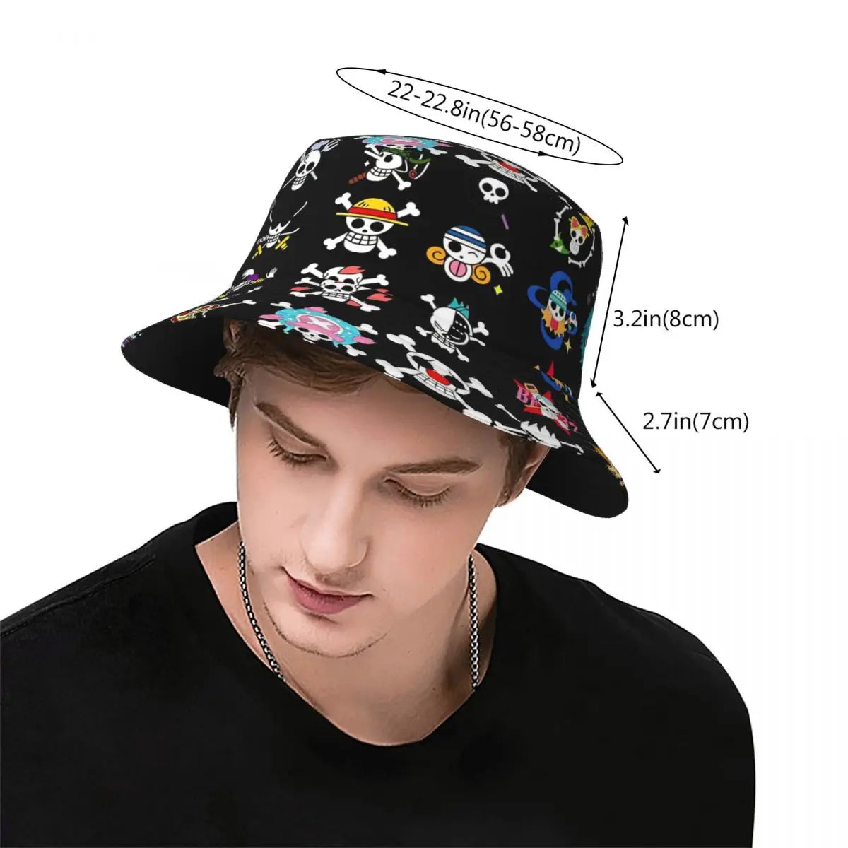Bucket Hats One Piece Pirate Skull