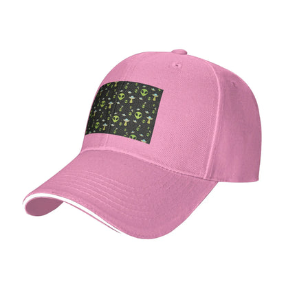 Green Alien Spaceship Pattern Cap Casual Baseball Caps