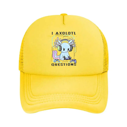 Gaming Axolotl Casual Mesh Baseball Cap