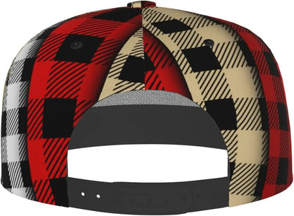 Plaid Adult Men's Snapback Cap Hat Tennis Cap Running Cap Hip Hop