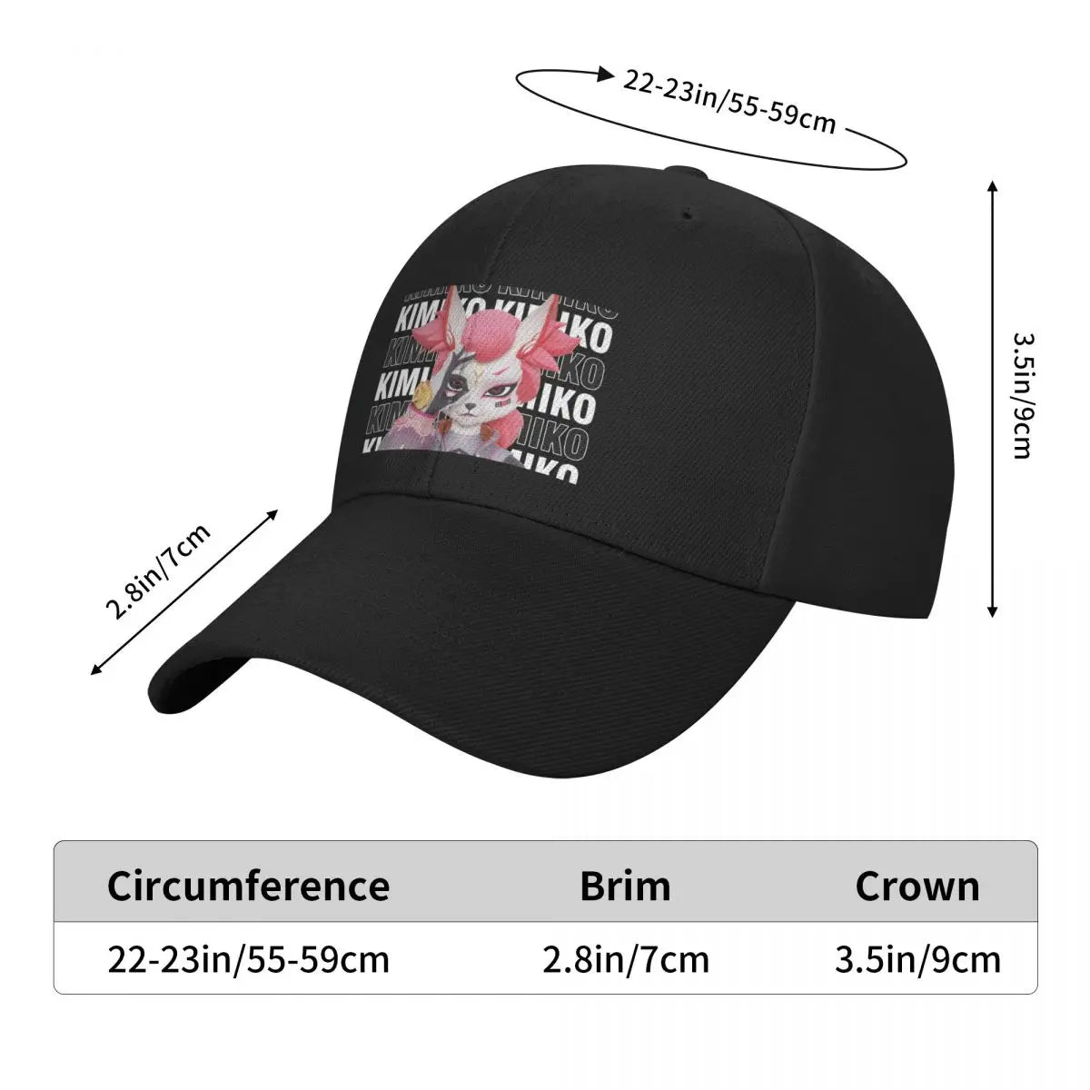 Kimiko Five-Tails Typography Baseball Cap