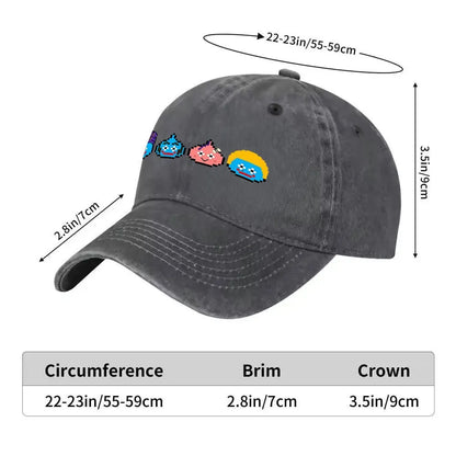 A Stylish Baseball Cap With A Slime Print