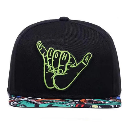 Unisex Green Fingers 6 Embroidery Hip-hop Hats Adjustable Baseball Caps Snapback Hat