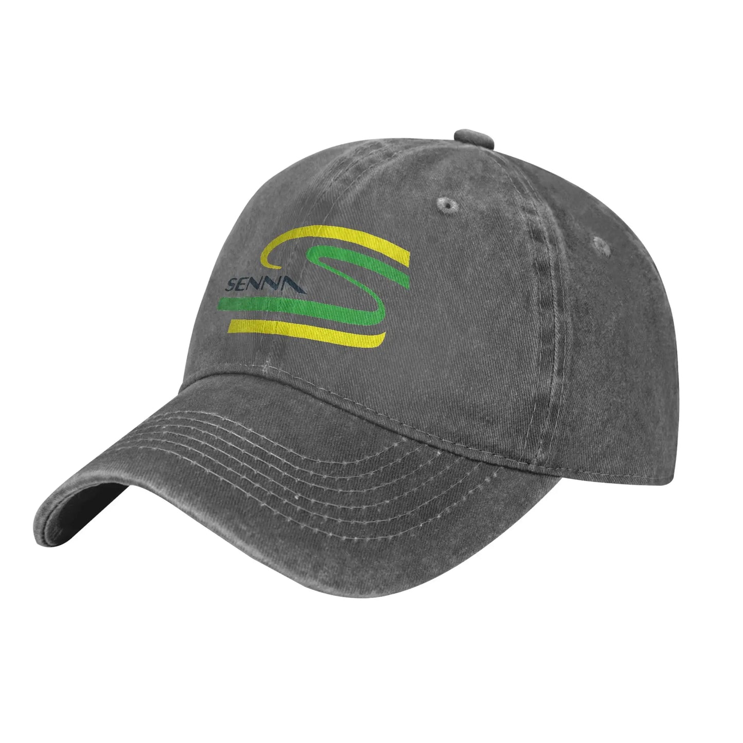 Ayrton Senna Racing Car Baseball Caps Casual Distressed Washed Snapback Hat