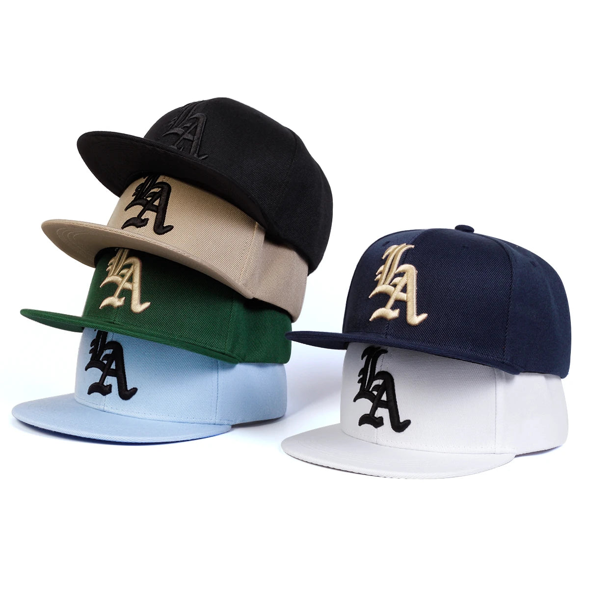 Unisex Gothic Letter Embroidery Hip-hop Hats Snapback Caps