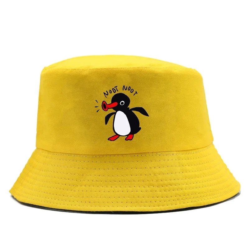 Summer Penguin Bucket Hat Reversible Bob