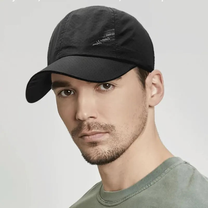 Quick Dry Baseball Cap Outdoor Sports Mesh Breathable Hat For Men