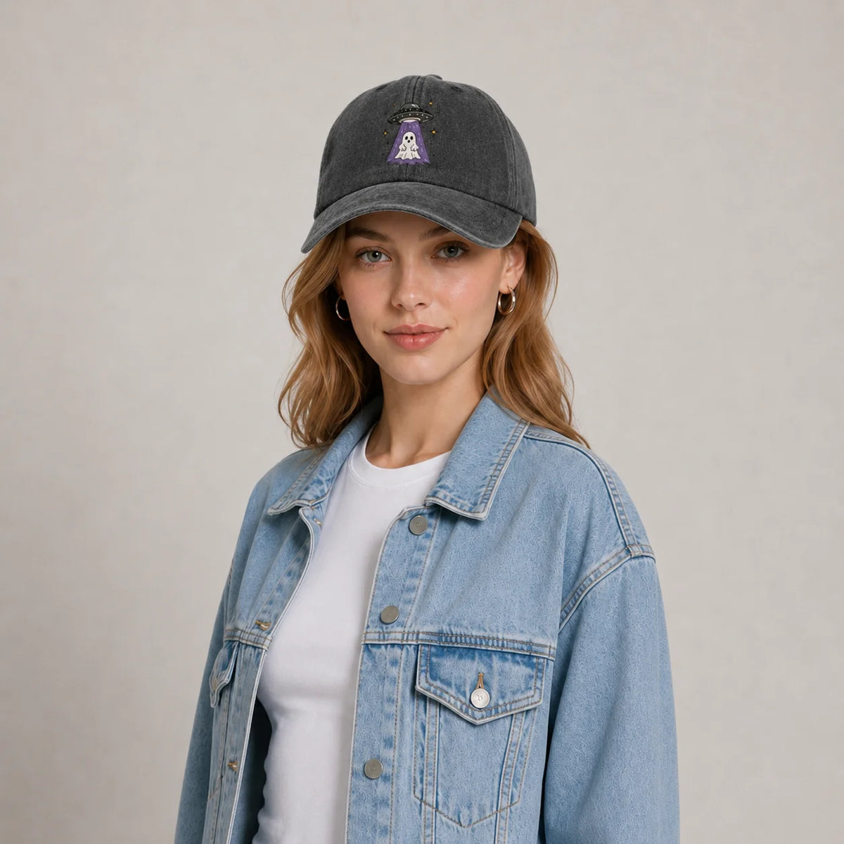 Ghost in Magic Jar Graphic Baseball Cap