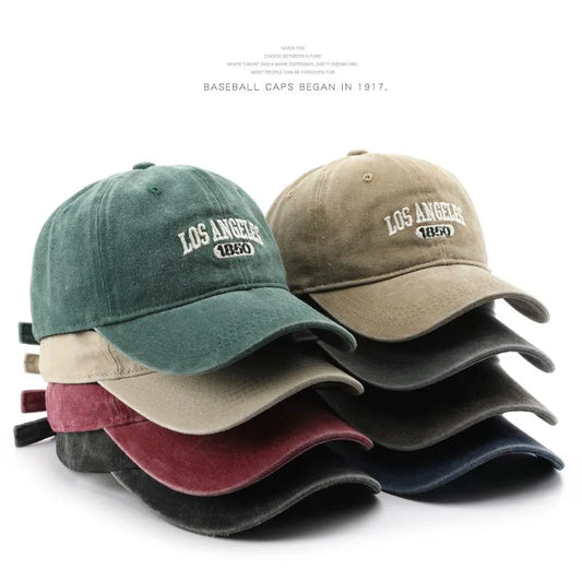 Cotton Soft Top Hats Unisex Los Angeles Embroidery Baseball Cap