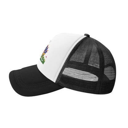 Haitian Flag Printed Mesh Baseball Cap